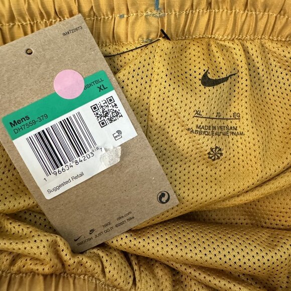 Nike DNA Mens XL Yellow & Blue 8" Athletic Basketball Shorts Mesh Lining‎ - Picture 3 of 9